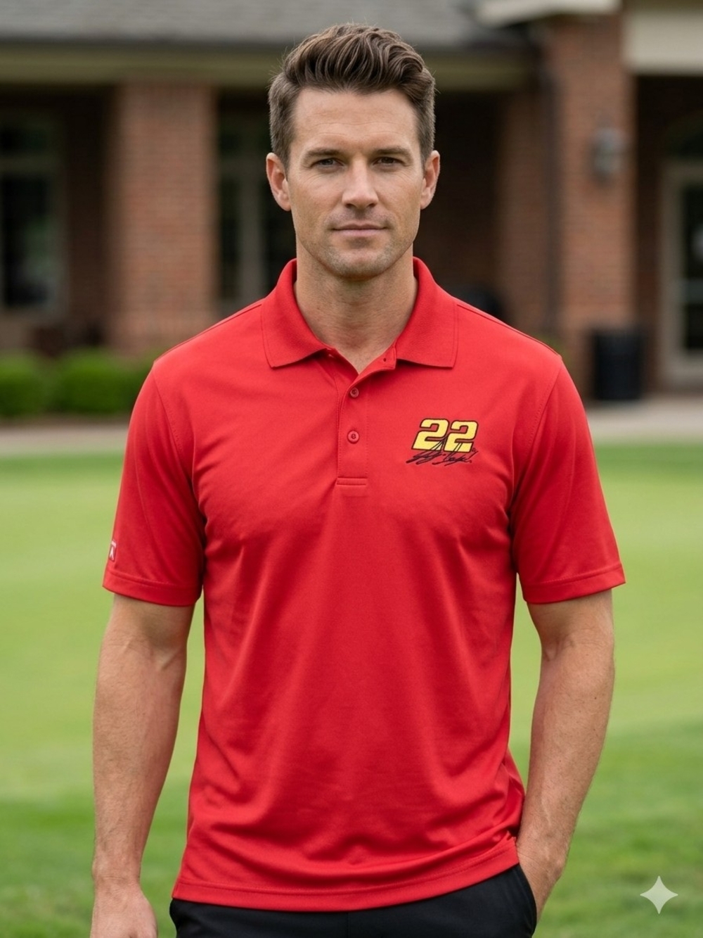 Antigua Men’s XL Red Performance Polo Shirt #22 Embroidered Signature Golf Sport